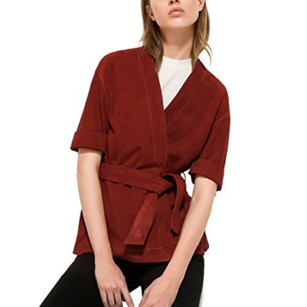 Massimo Dutti leather kimono